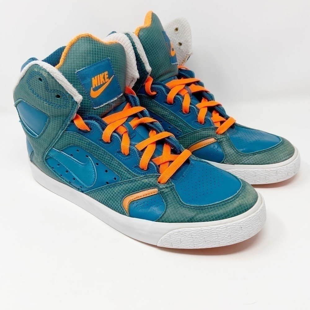 NIKE | Auto Flight High Top Sneaker Teal Blue 10.5 - Picture 10 of 10
